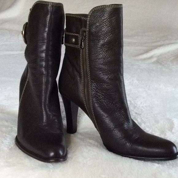Coach Nancie Leather Heeled Booties - Picture 2 of 8